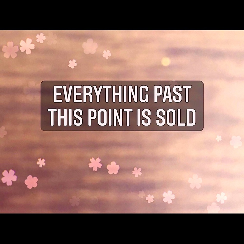 Everything ⬇️ is sold